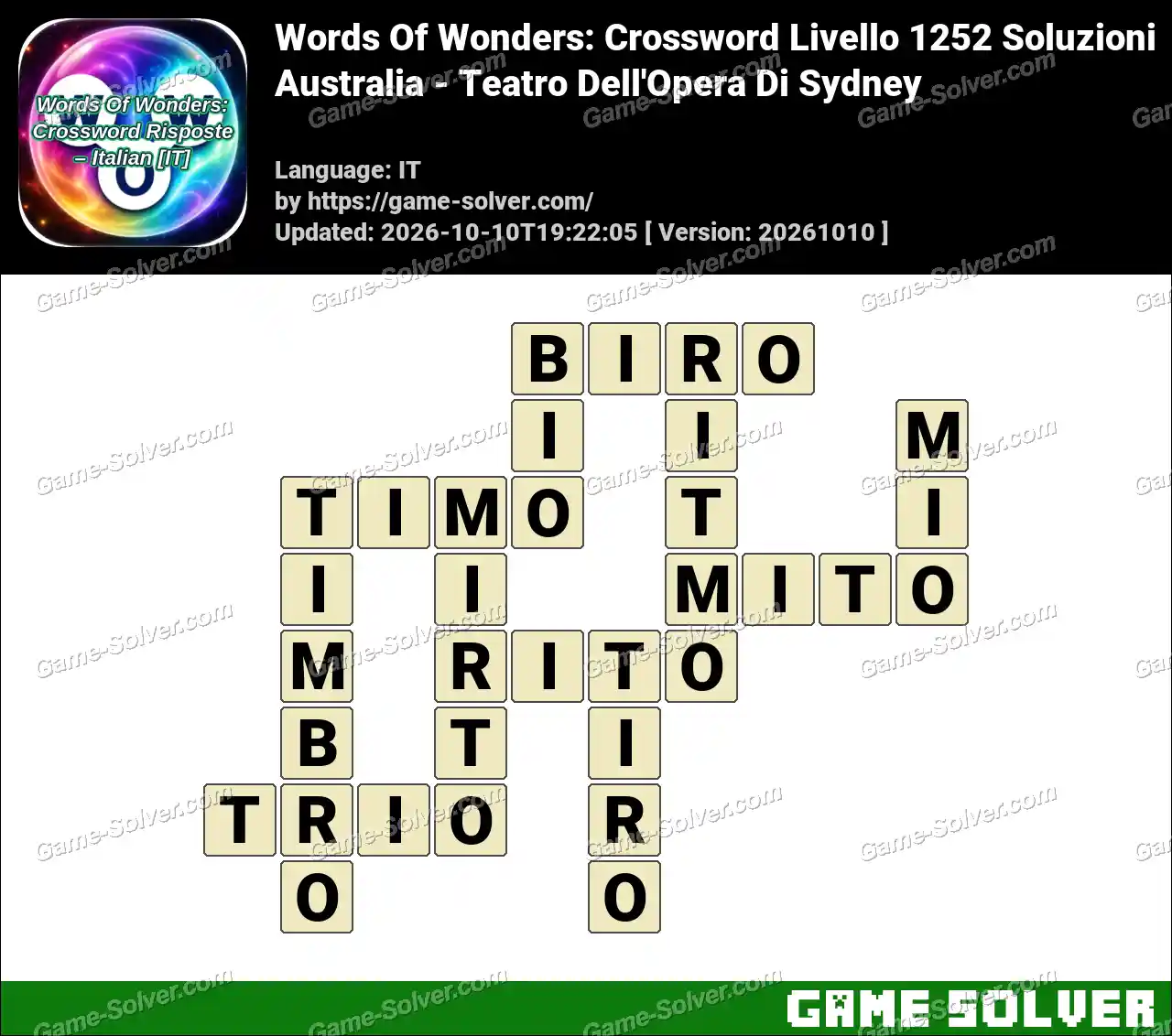 Words Of Wonders: Crossword Livello 1252 Soluzioni – Australia – Teatro Dell’Opera Di Sydney